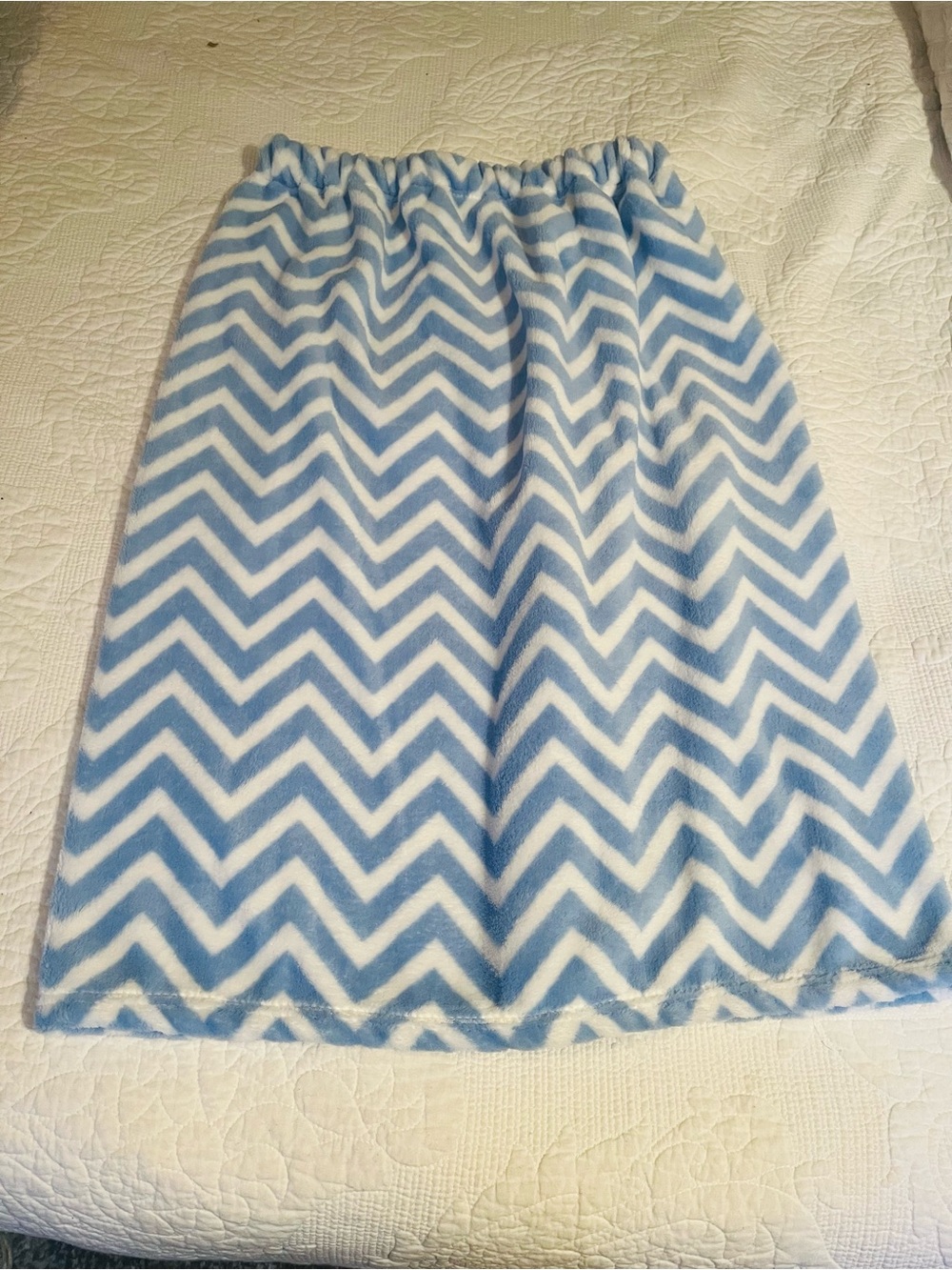 Blue Star Blue Chevron Fleece Cuddle Towel Wrap